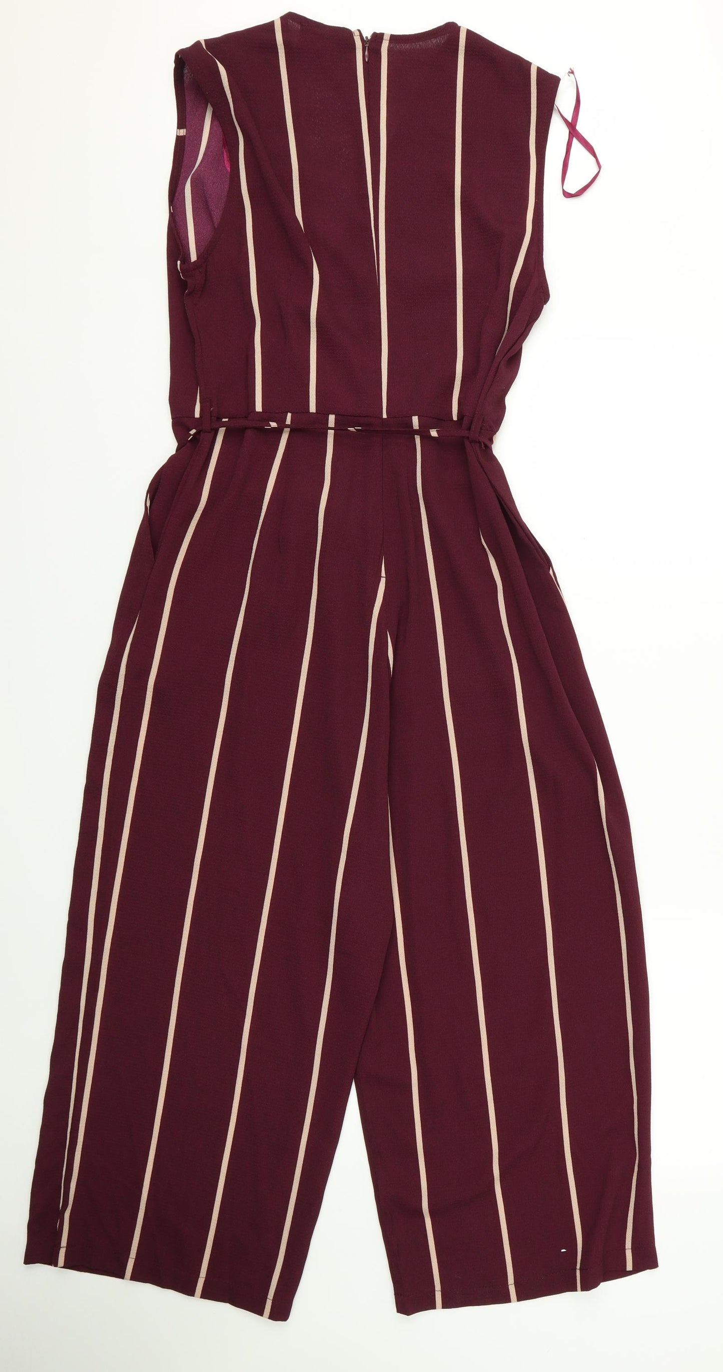 ARMANI Womens Red Striped  Playsuit One-Piece Size 10 L24 in