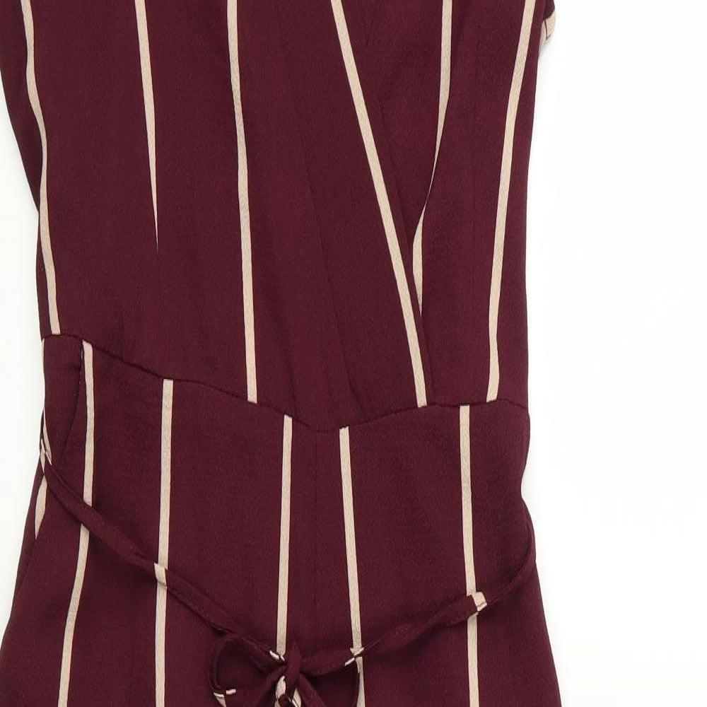 ARMANI Womens Red Striped  Playsuit One-Piece Size 10 L24 in