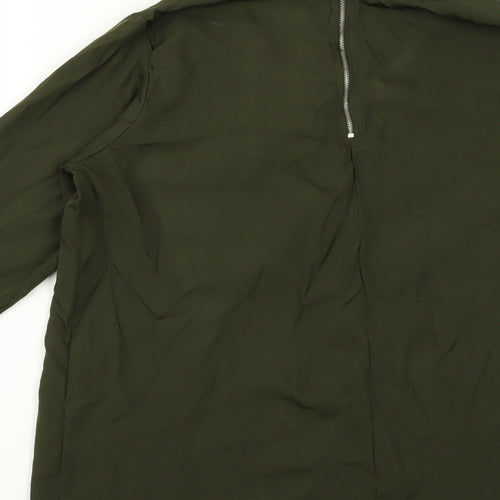Boohoo Womens Green   Basic Blouse Size 10