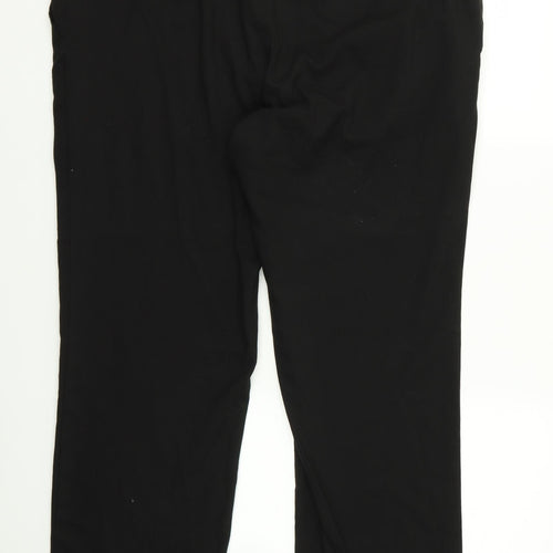 F&F Womens Black Animal Print  Trousers  Size 38 L25 in