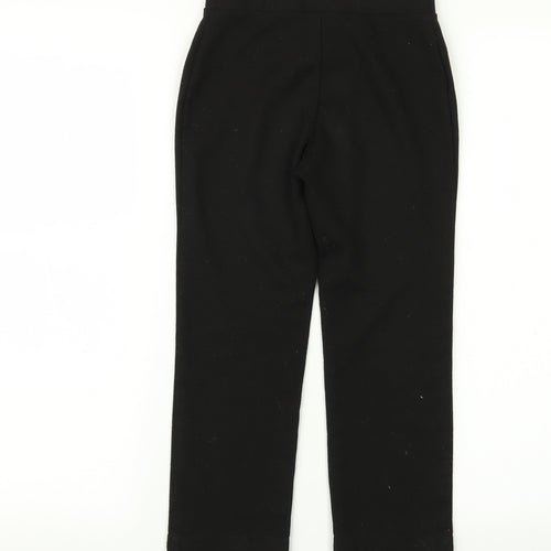 Preworn Girls Black   Jogger Trousers Size 6 Years