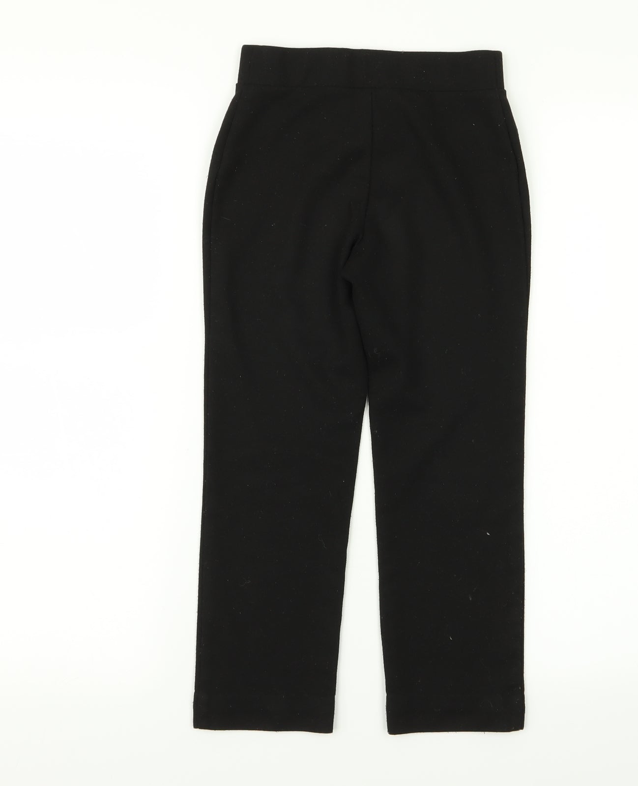 Preworn Girls Black   Jogger Trousers Size 6 Years