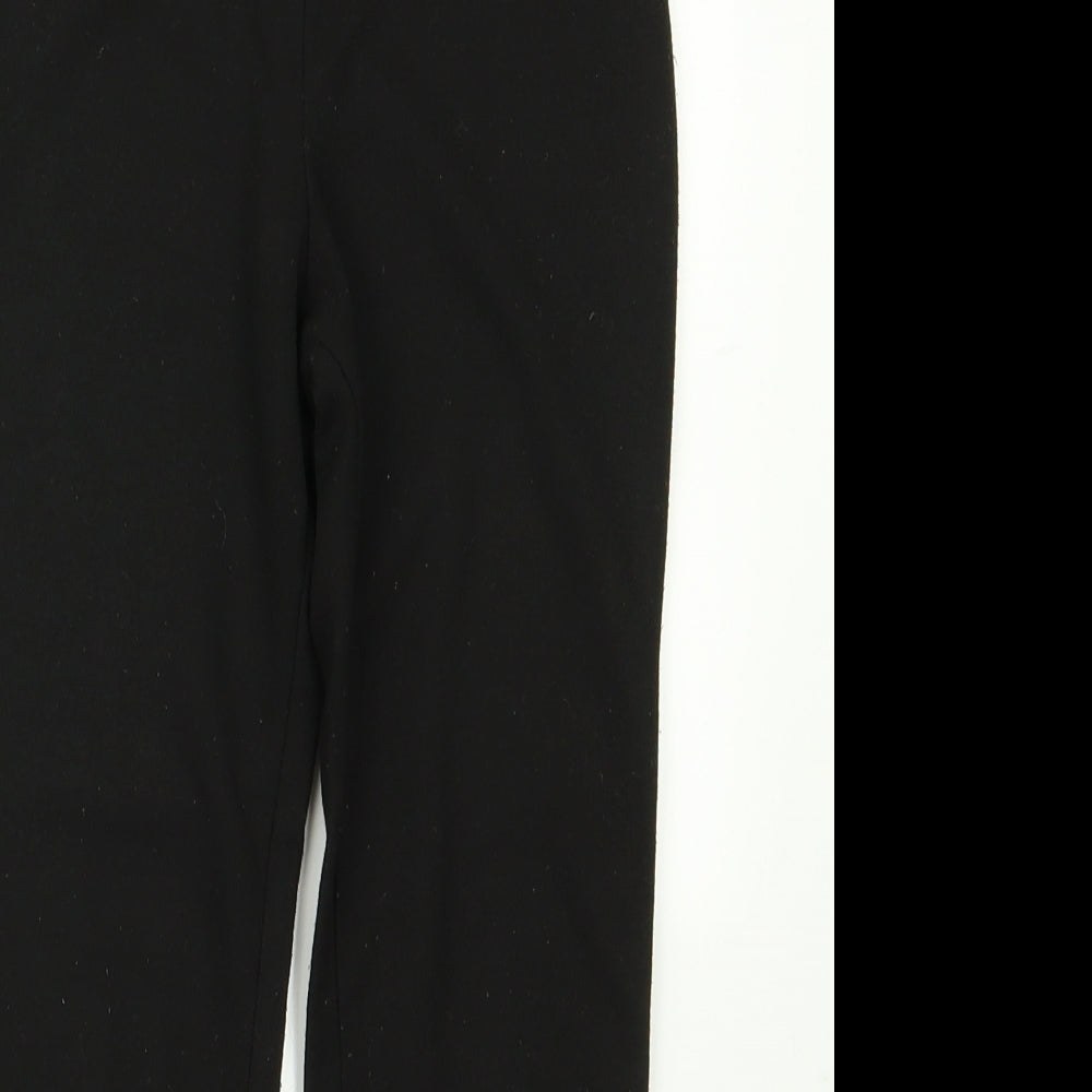 Preworn Girls Black   Jogger Trousers Size 6 Years