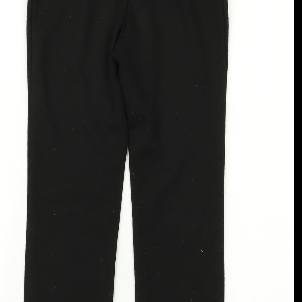 Preworn Girls Black   Jogger Trousers Size 6 Years