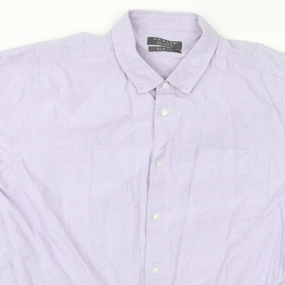 Preworn Womens Purple   Basic Button-Up Size 3XL