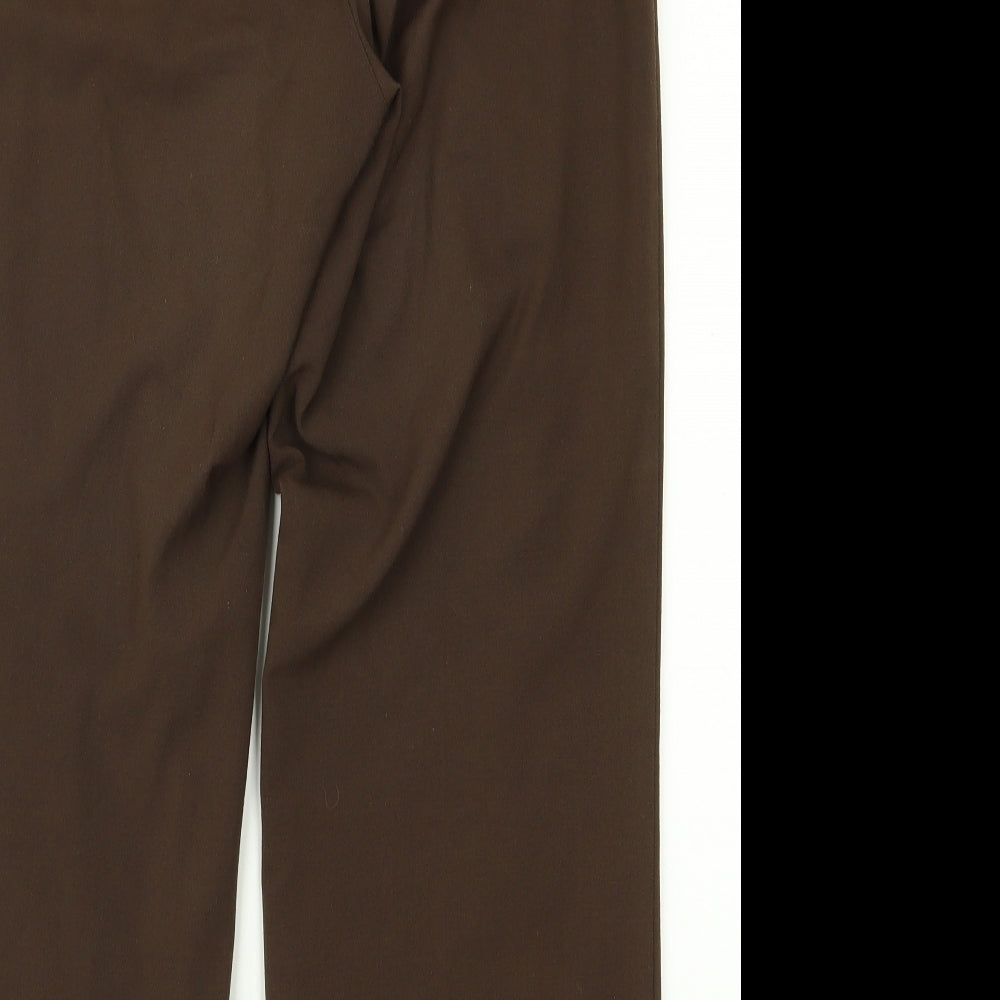 Mia Moda Womens Brown   Trousers  Size 12 L20 in