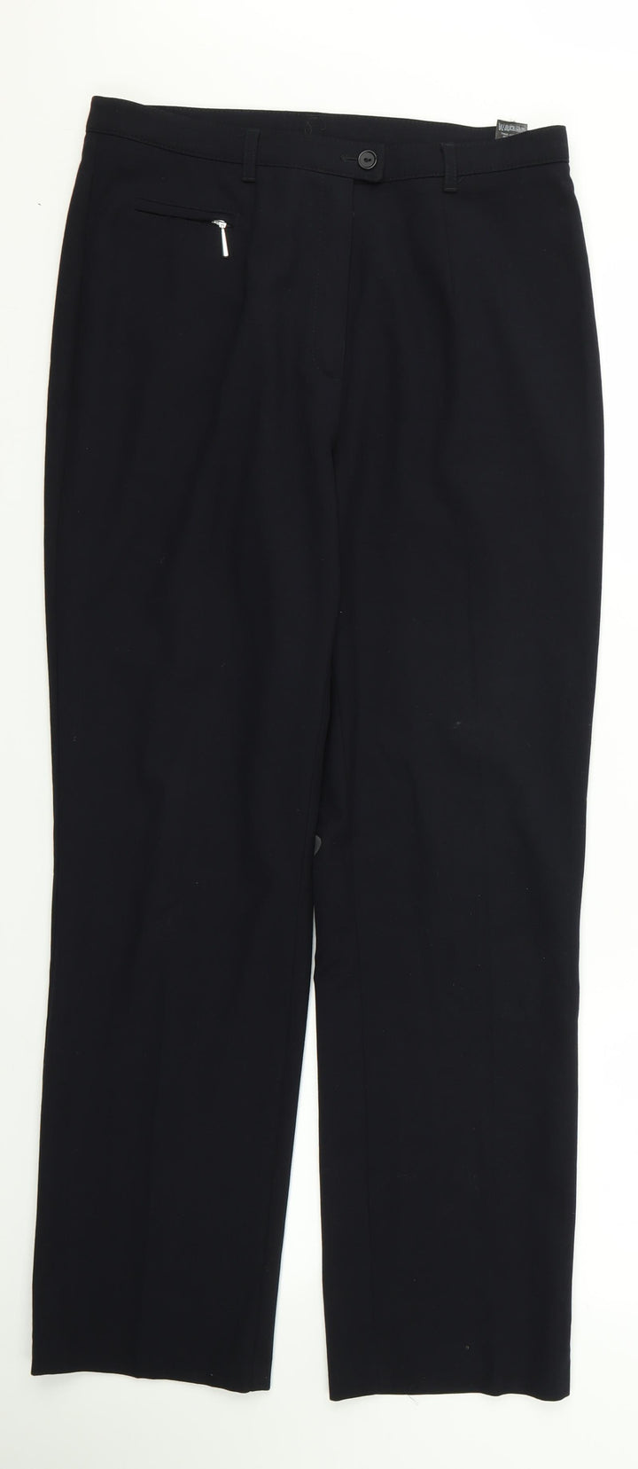 m&s Womens Black Trousers Size 12 L26 in