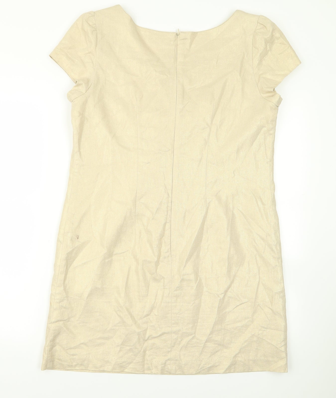 Tribeca Womens Beige  Rayon Pencil Dress  Size 12