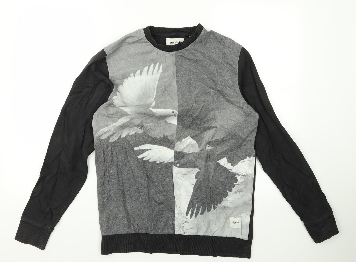only sons Mens Grey   Pullover Jumper Size S