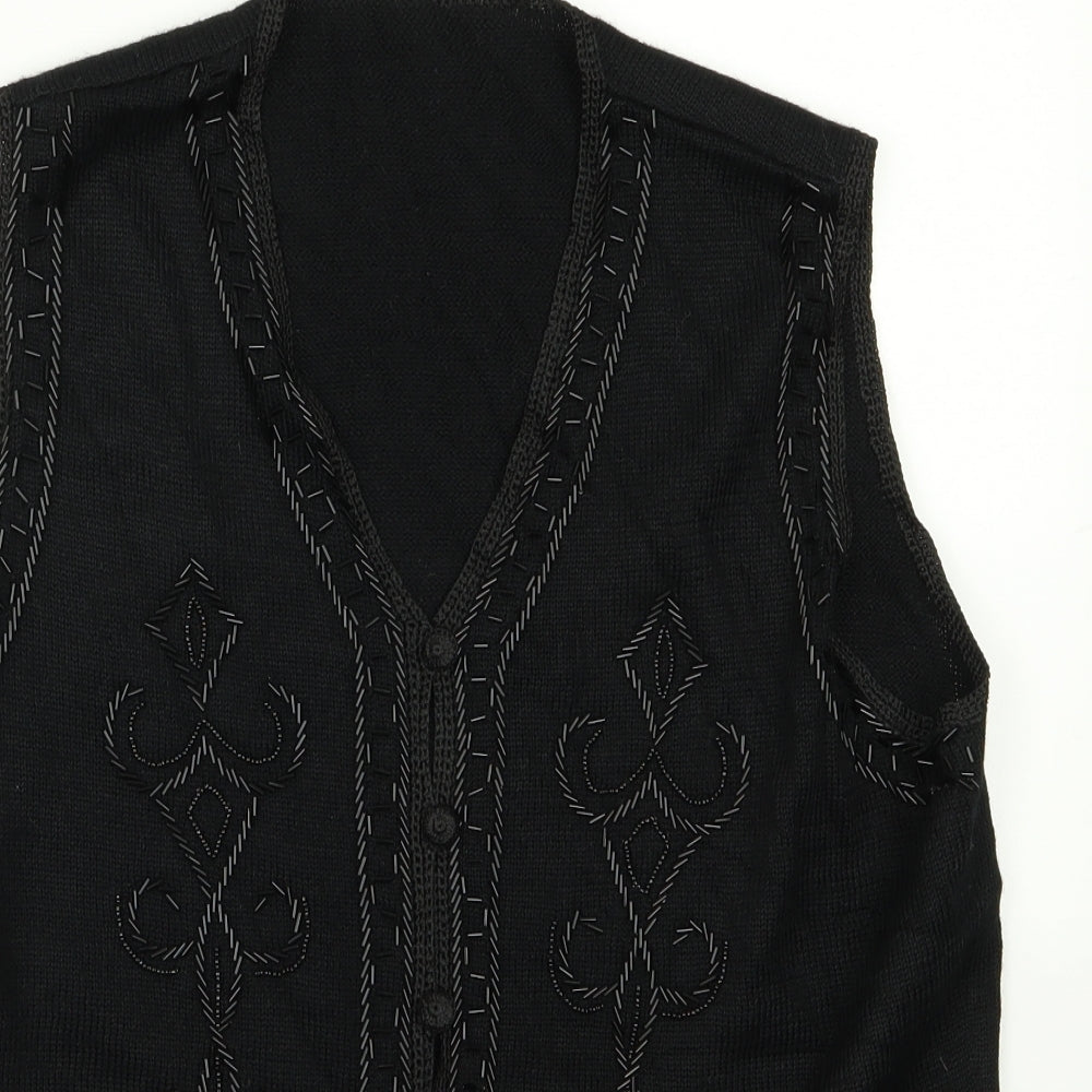 Preworn Womens Black   Cardigan Jumper Size M