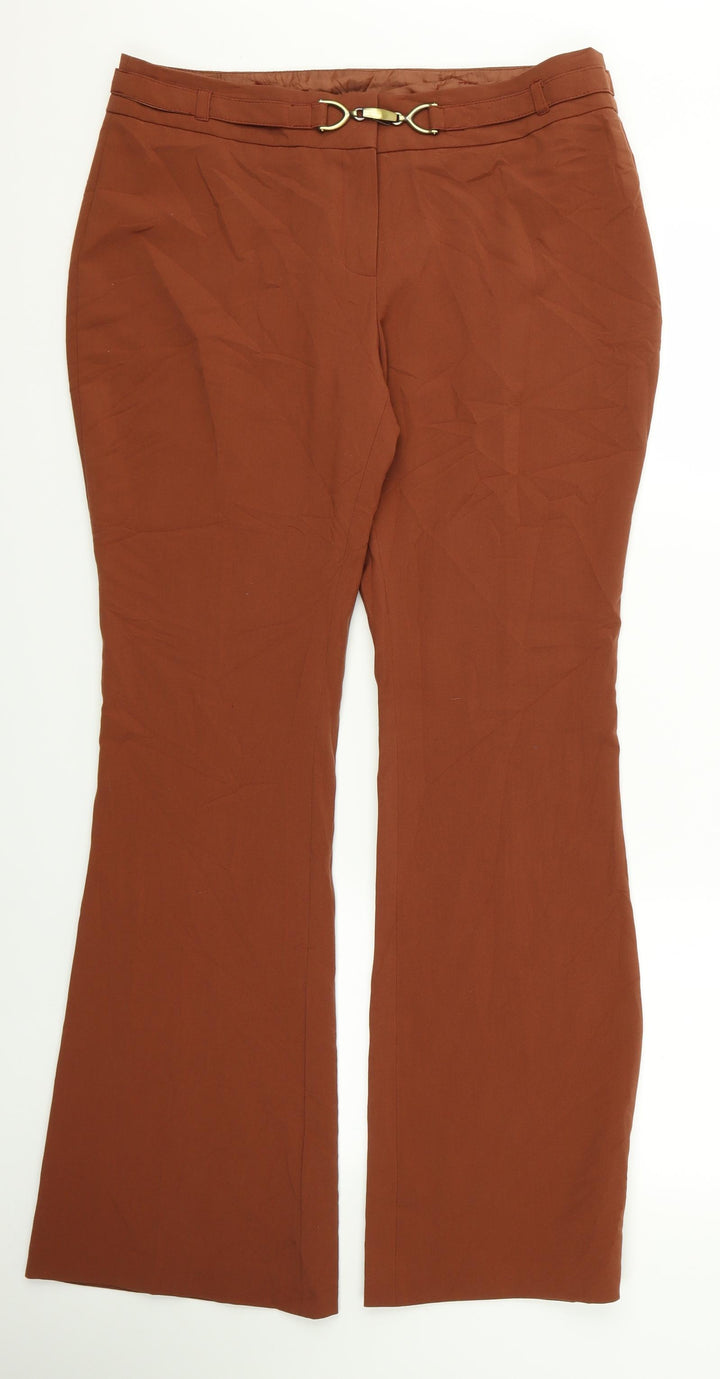 Dorothy Perkins Womens Orange   Trousers  Size 12 L31 in