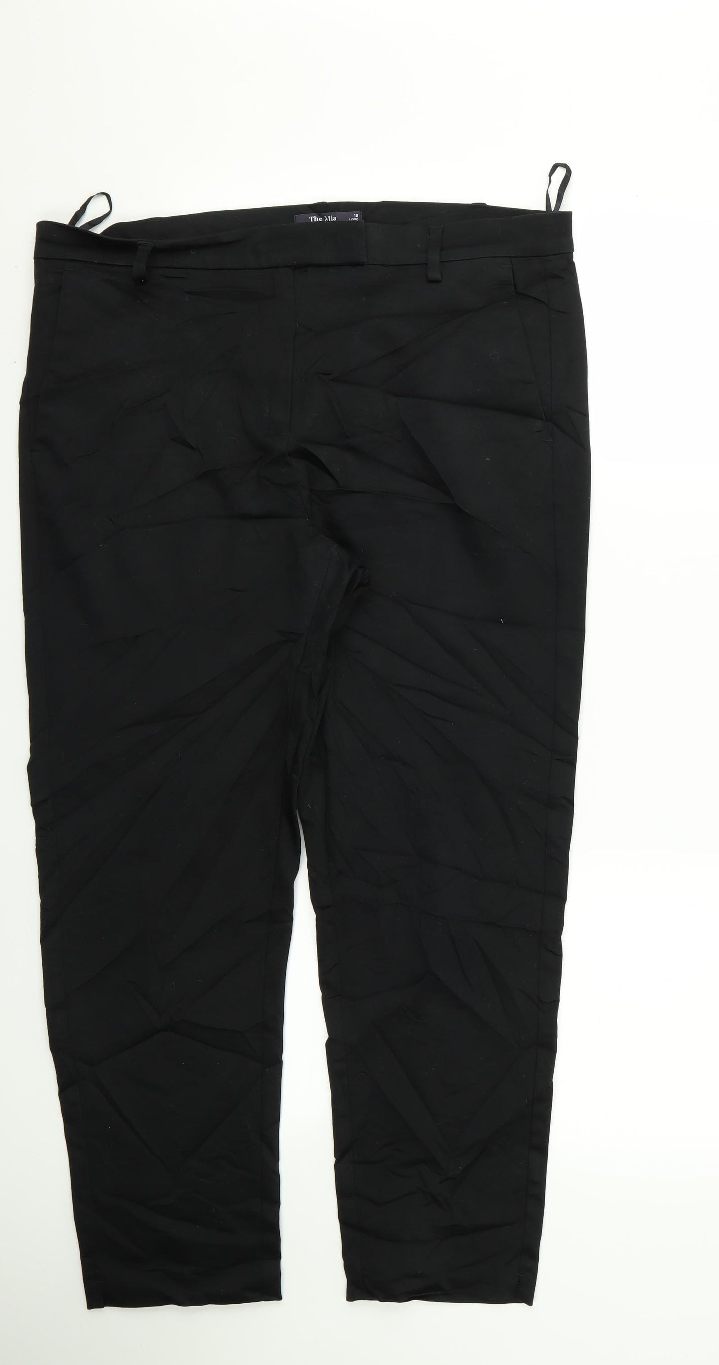m&s Womens Black   Trousers  Size 16 L27 in