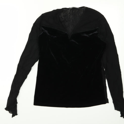 Betty Clark Womens Black   Basic Blouse Size M