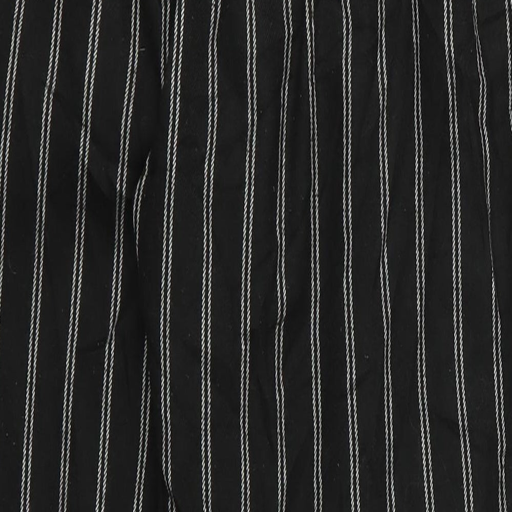 Stradivarius Womens Black Striped Rayon Trousers  Size M L23 in