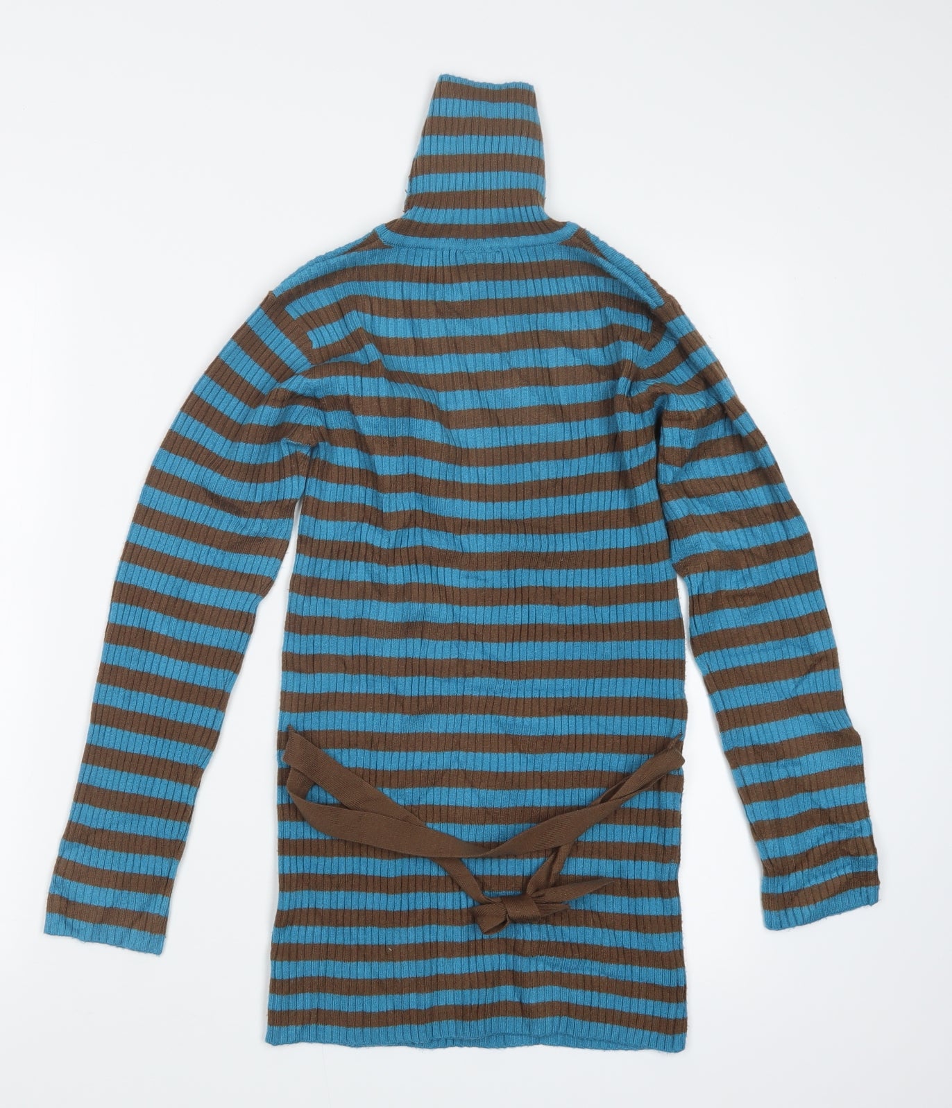 NEXT Girls Blue Striped Knit Pullover Jumper Size 11-12 Years  - Long