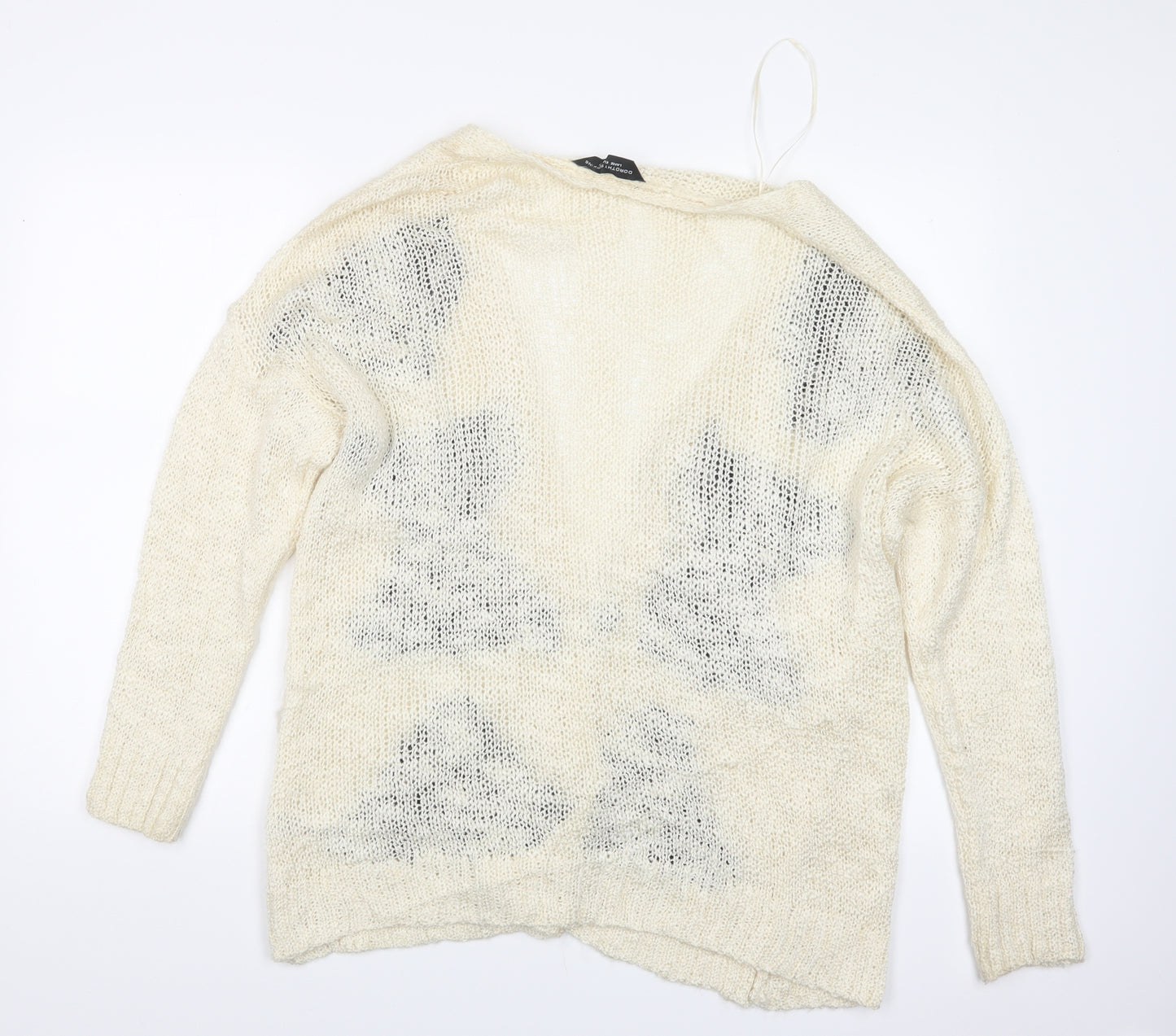 Dorothy Perkins Womens Ivory  Knit Cardigan Jumper Size L