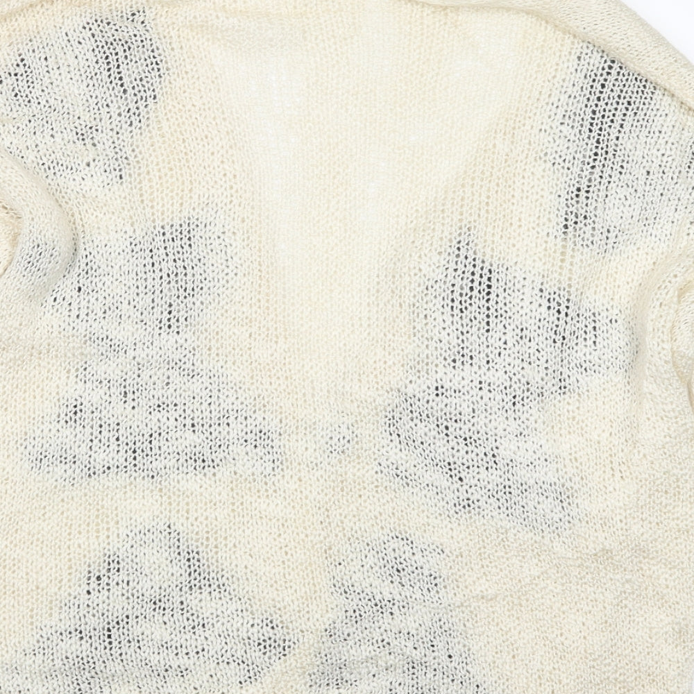 Dorothy Perkins Womens Ivory  Knit Cardigan Jumper Size L