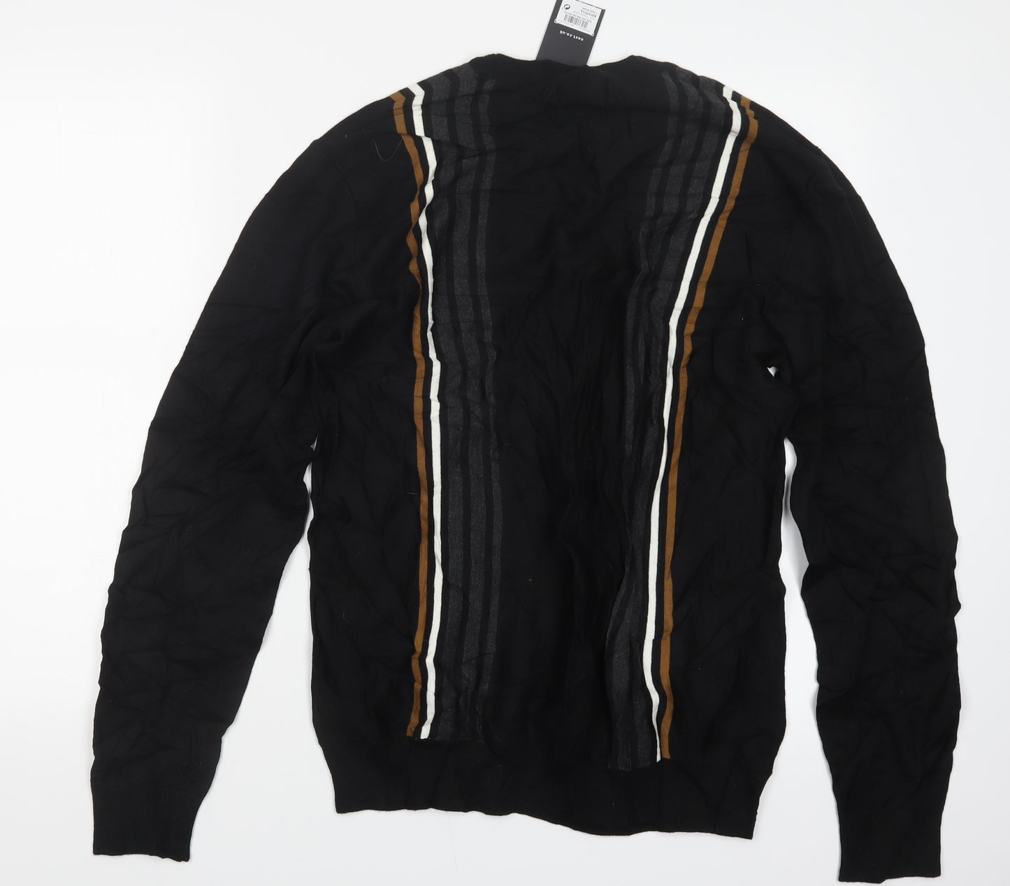 NEXT Mens Black  Knit Pullover Jumper Size L