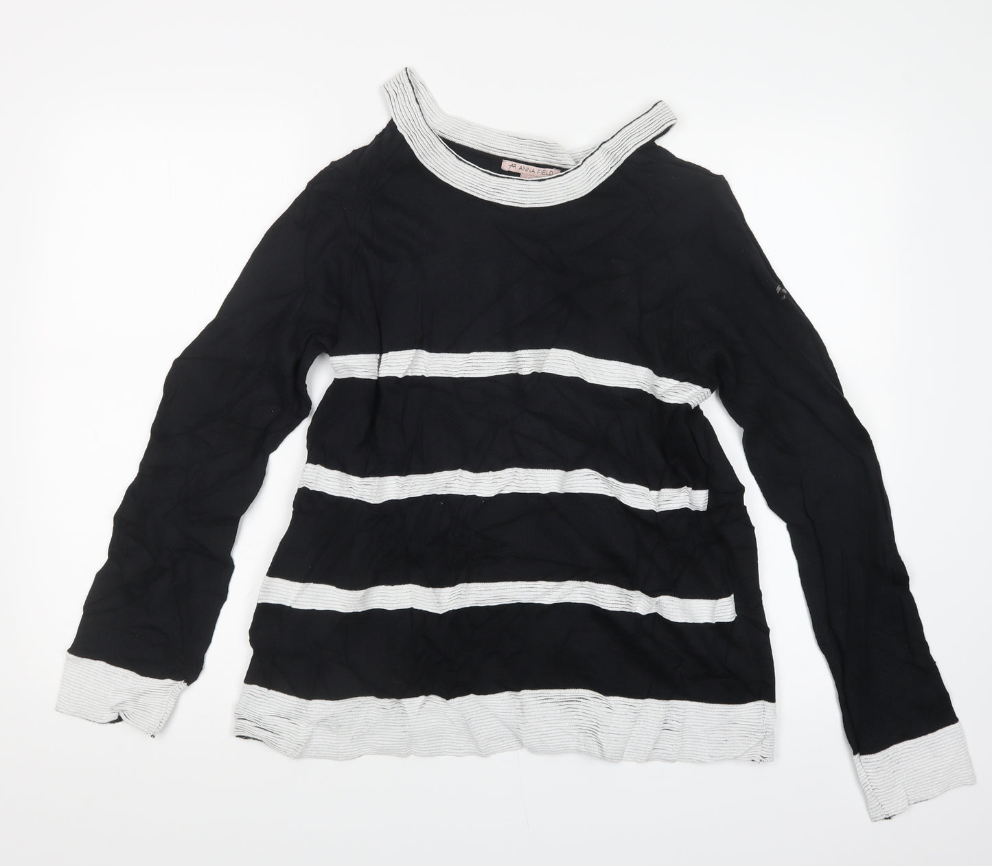Anna Field Womens Black  Knit Pullover Jumper Size 14