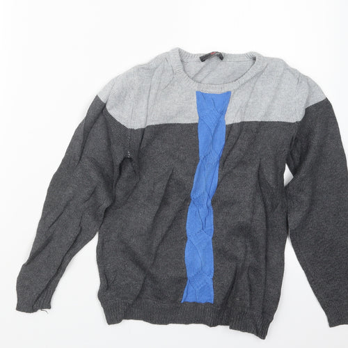 Samuel jr Boys Grey  Knit Pullover Jumper Size 8 Years