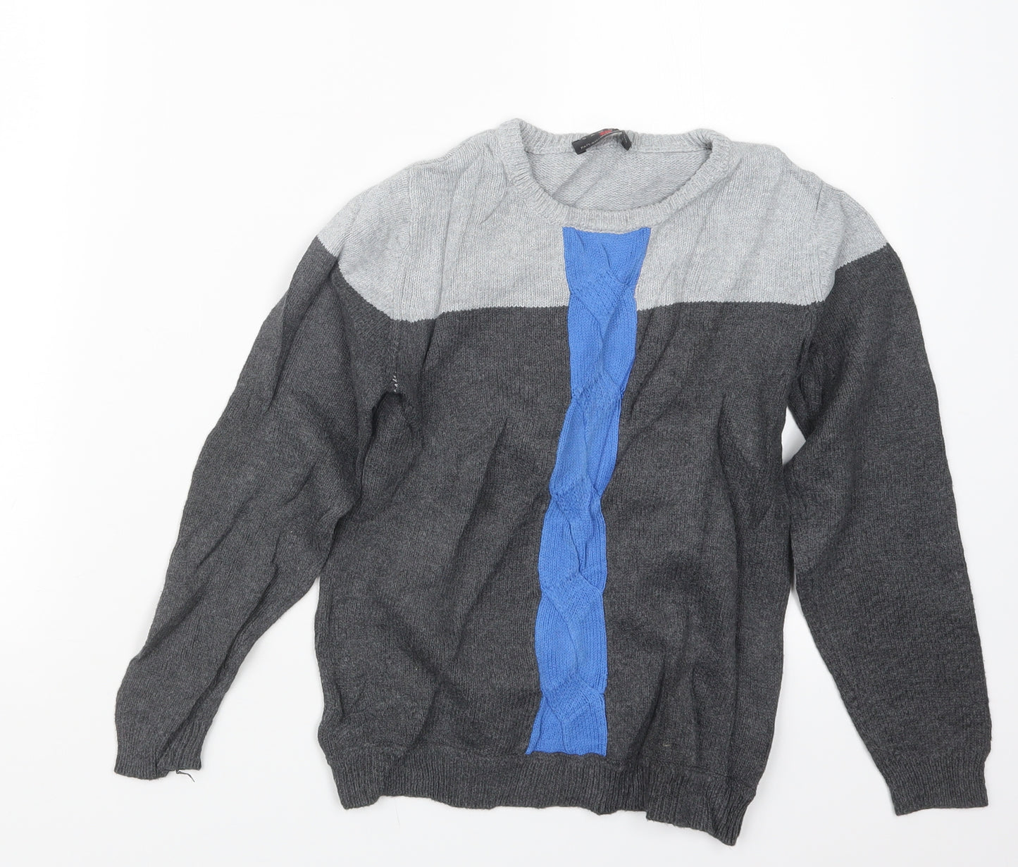 Samuel jr Boys Grey  Knit Pullover Jumper Size 8 Years