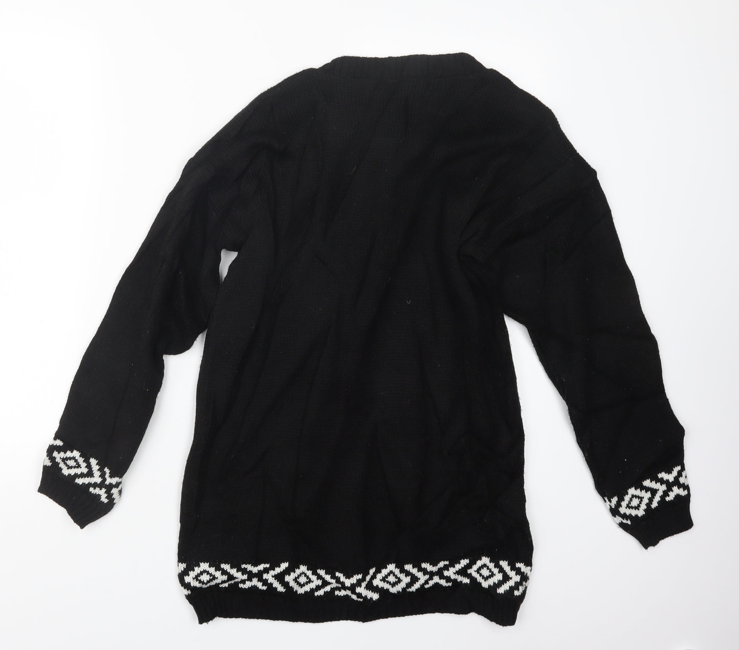 Remel Womens Black  Knit Pullover Jumper Size S  - Christmas