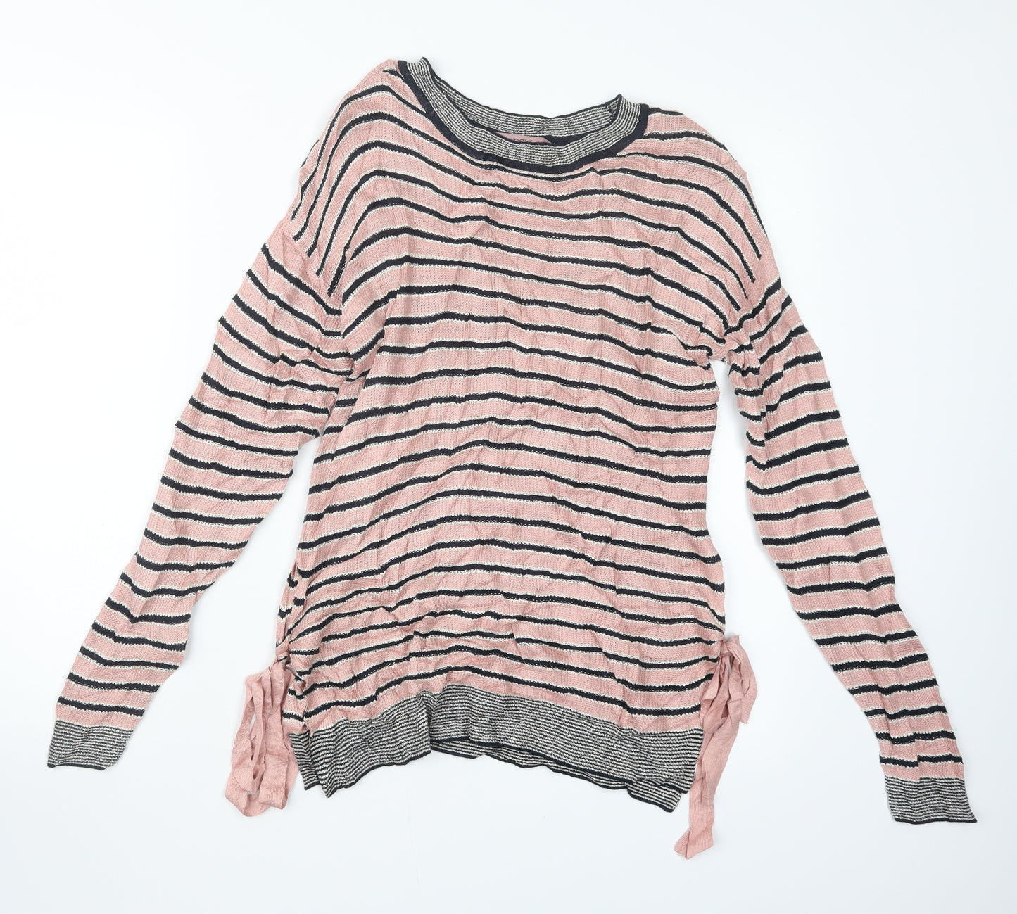 NEXT Womens Pink Striped  Pullover Jumper Size 10
