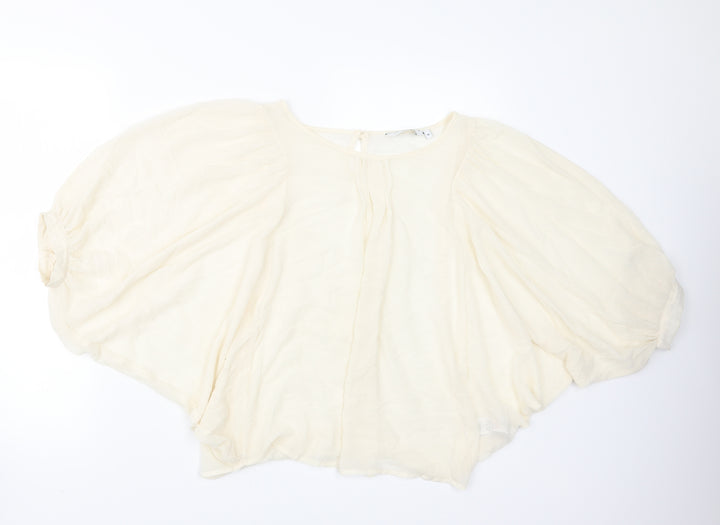 New Look Womens Ivory Basic Blouse Size 10