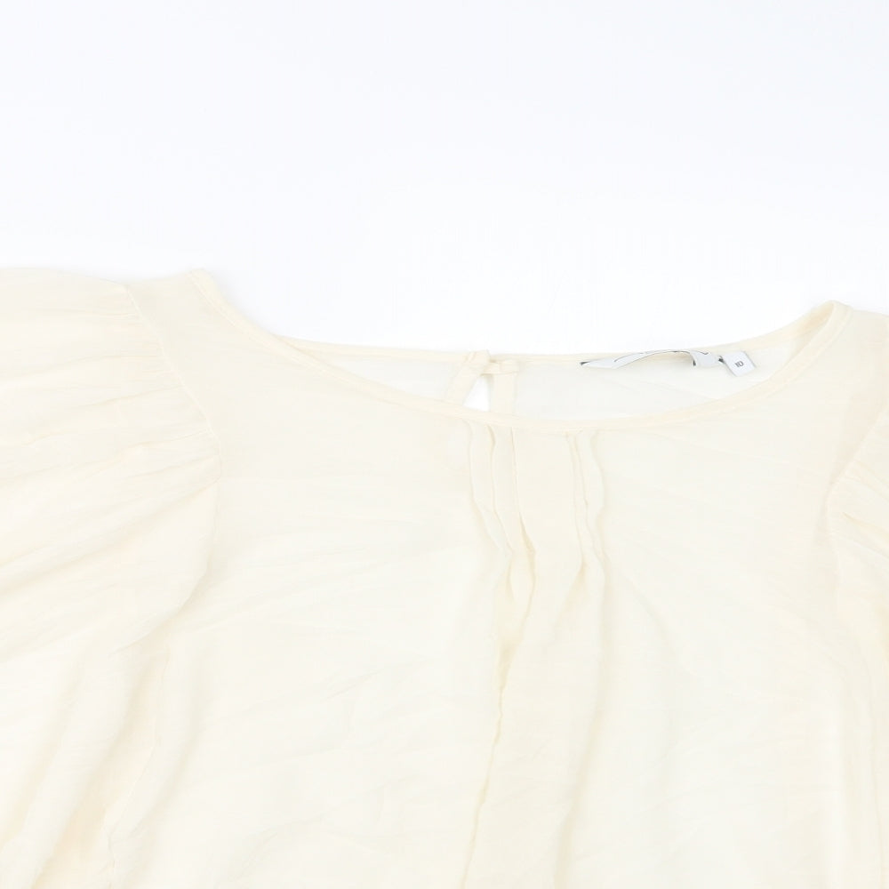 New Look Womens Ivory   Basic Blouse Size 10