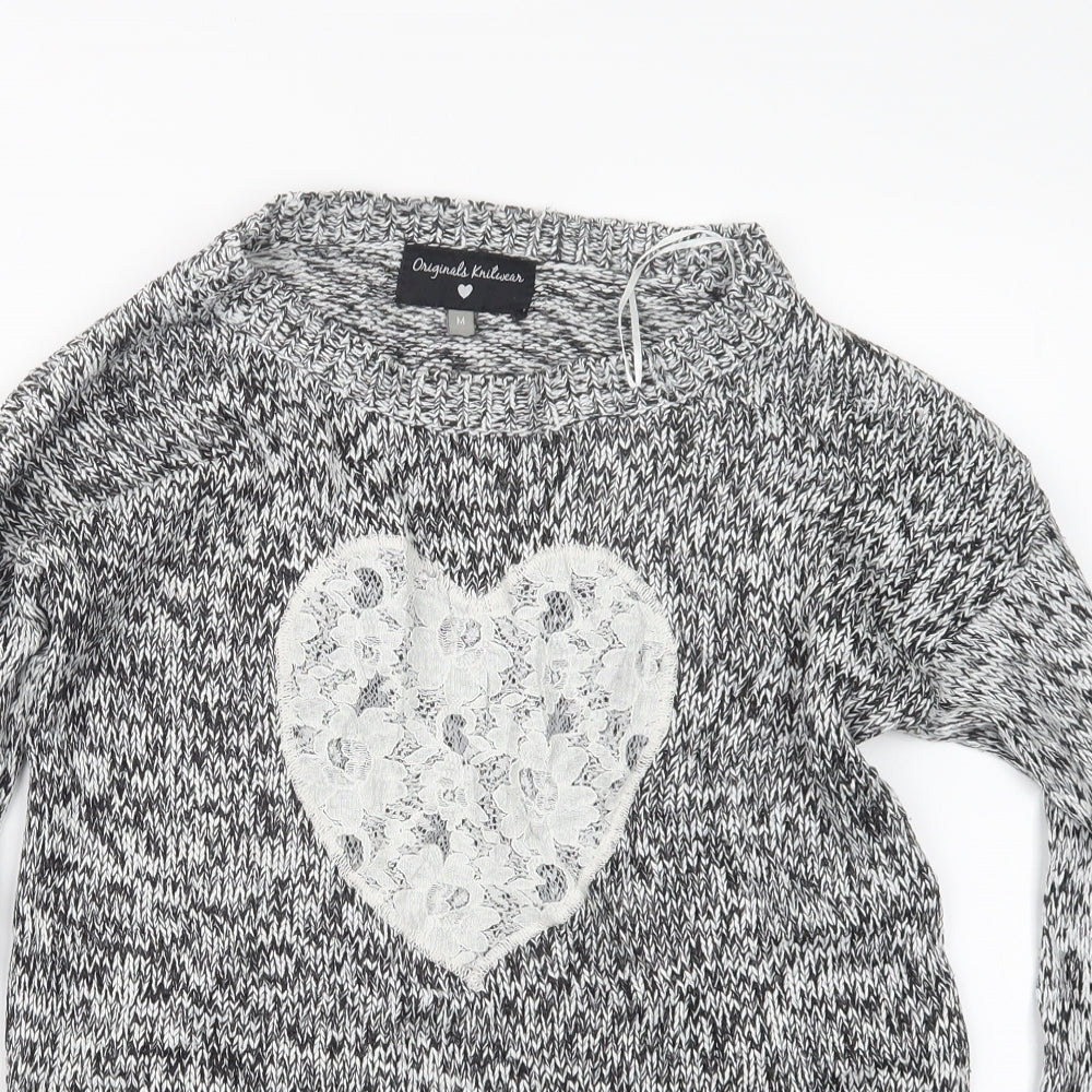 Originals Knitwear Womens Grey  Knit Pullover Jumper Size M