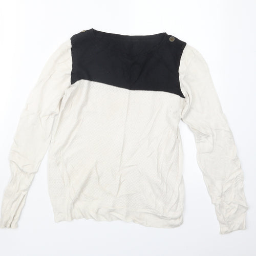 Dorothy Perkins Womens White  Knit Pullover Jumper Size 10