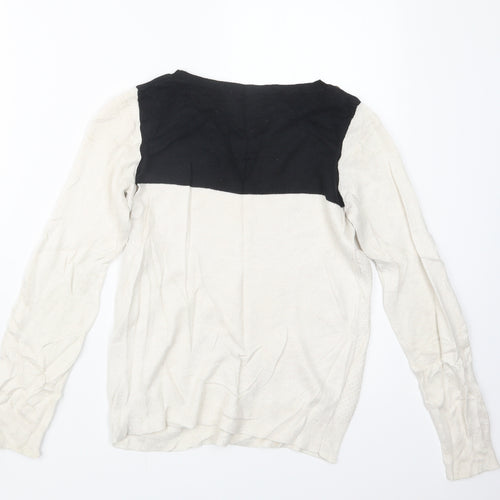 Dorothy Perkins Womens White  Knit Pullover Jumper Size 10