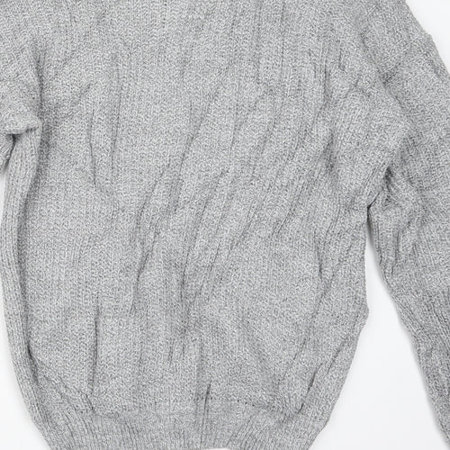 Boohoo Womens Grey  Knit Pullover Jumper Size 14