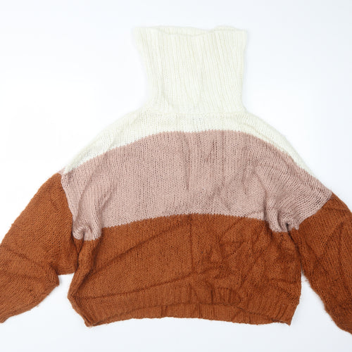 Primark Womens Brown  Knit Pullover Jumper Size 14