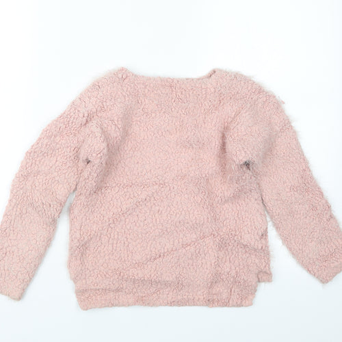 NEXT Girls Pink  Knit Pullover Jumper Size 8 Years