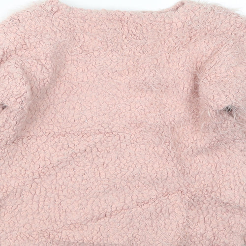 NEXT Girls Pink  Knit Pullover Jumper Size 8 Years