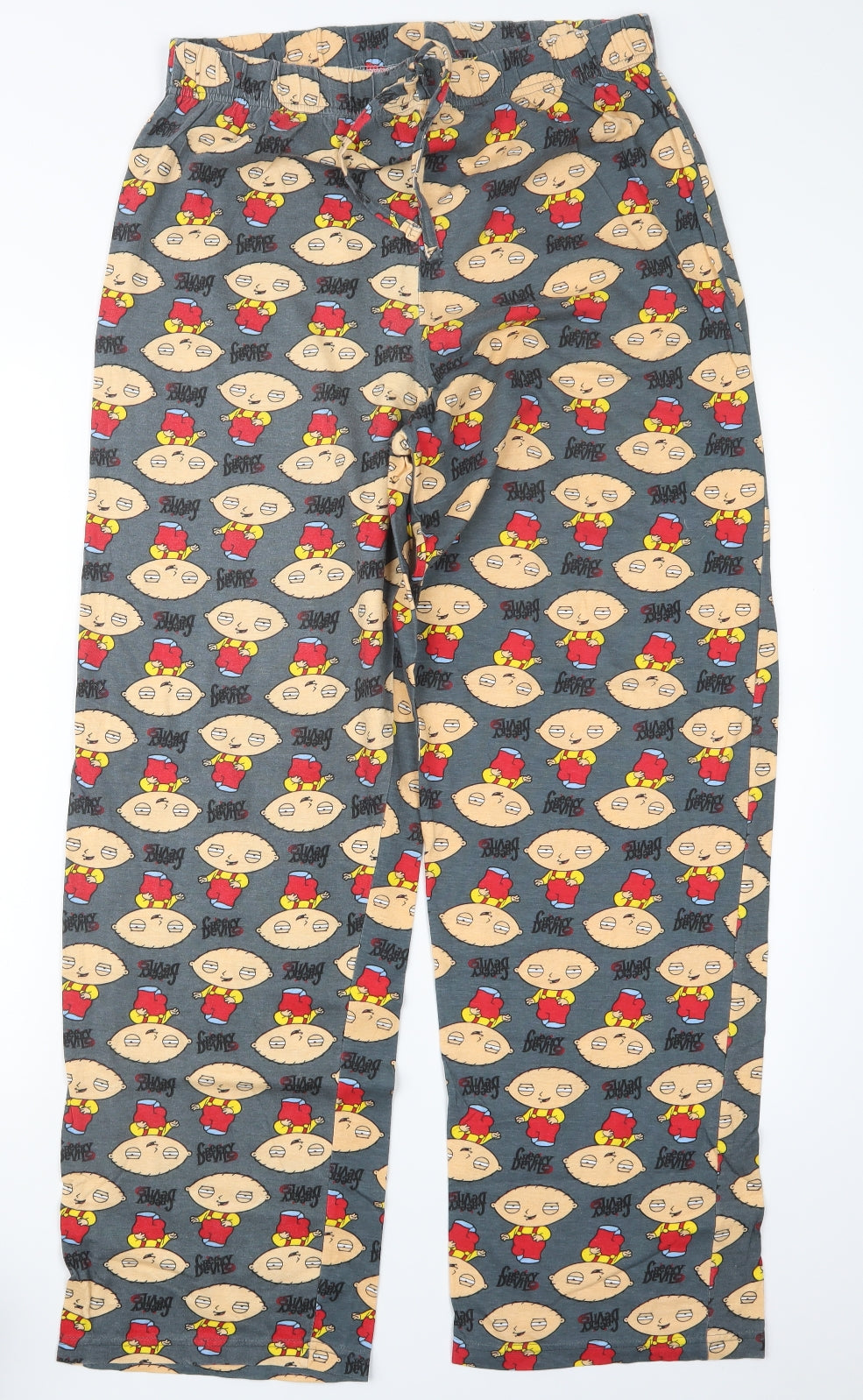 Cedar Wood State Mens Grey Geometric   Pyjama Pants Size L  - Family Guy