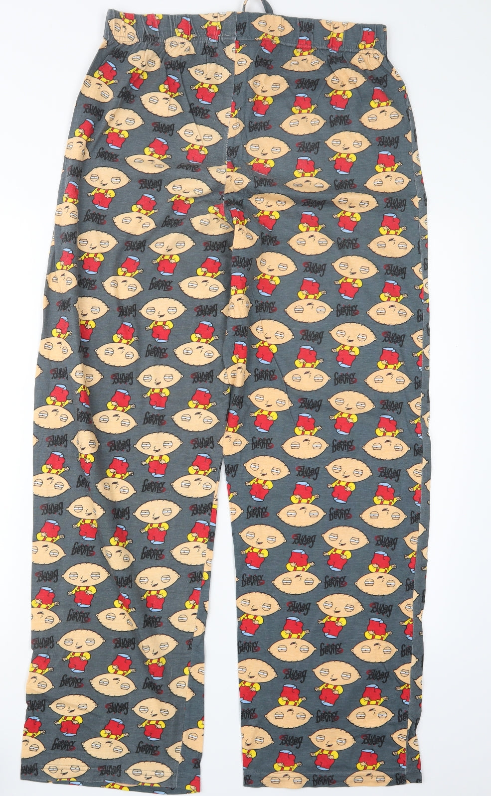 Cedar Wood State Mens Grey Geometric   Pyjama Pants Size L  - Family Guy