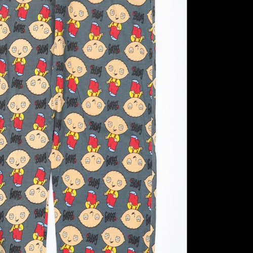 Cedar Wood State Mens Grey Geometric   Pyjama Pants Size L  - Family Guy