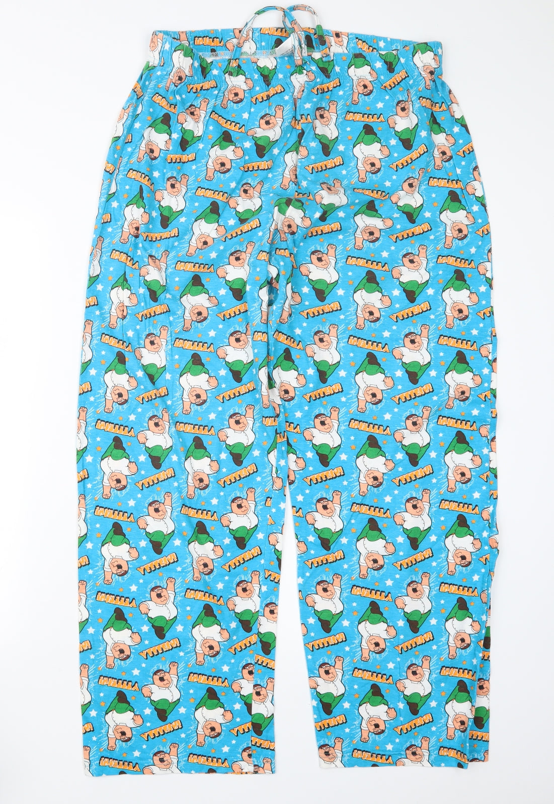 Cedar Wood State Mens Blue Geometric   Pyjama Pants Size L  - Family Guy