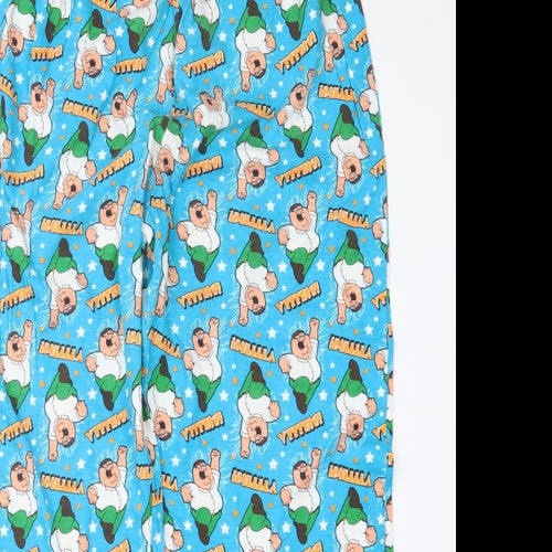 Cedar Wood State Mens Blue Geometric   Pyjama Pants Size L  - Family Guy