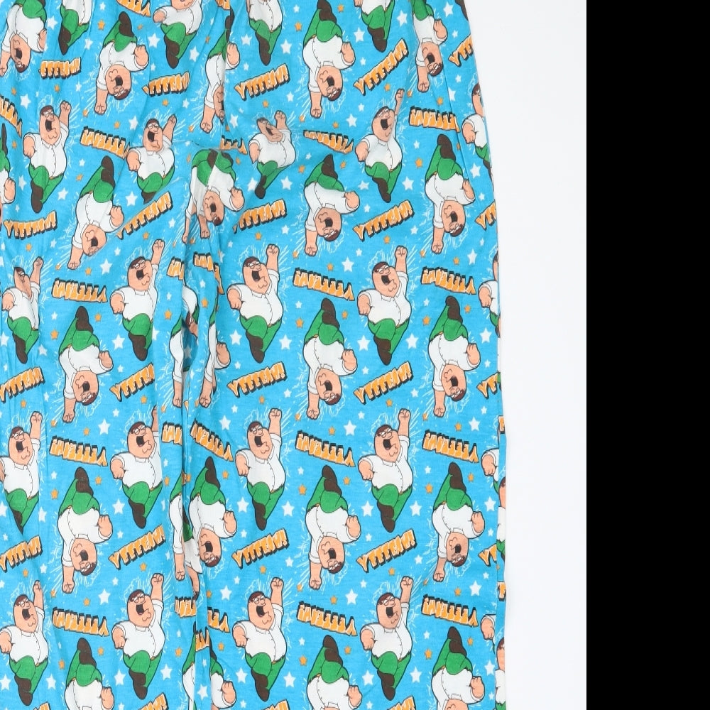 Cedar Wood State Mens Blue Geometric   Pyjama Pants Size L  - Family Guy