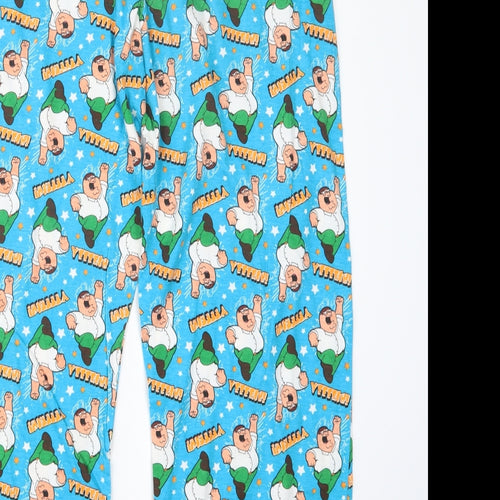 Cedar Wood State Mens Blue Geometric   Pyjama Pants Size L  - Family Guy