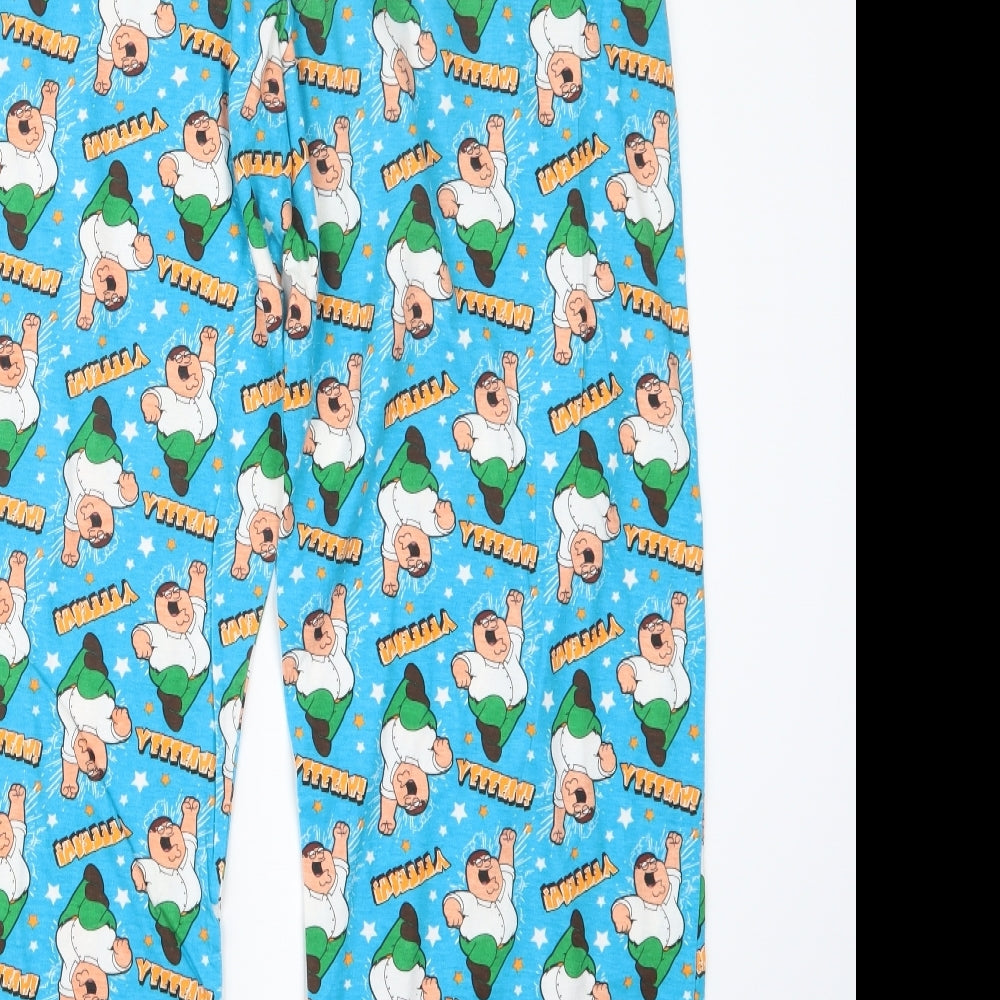 Cedar Wood State Mens Blue Geometric   Pyjama Pants Size L  - Family Guy