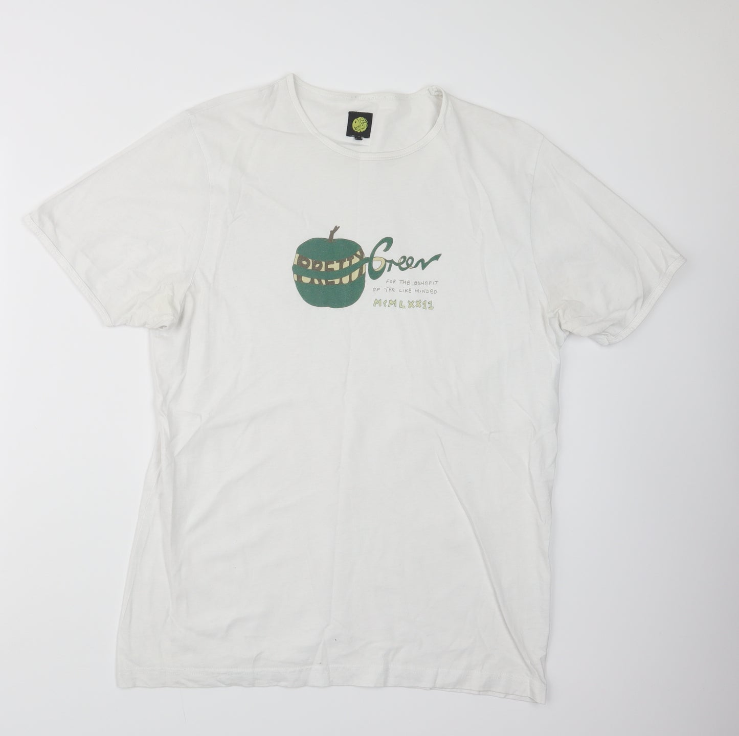 Pretty Green Mens White    T-Shirt Size L