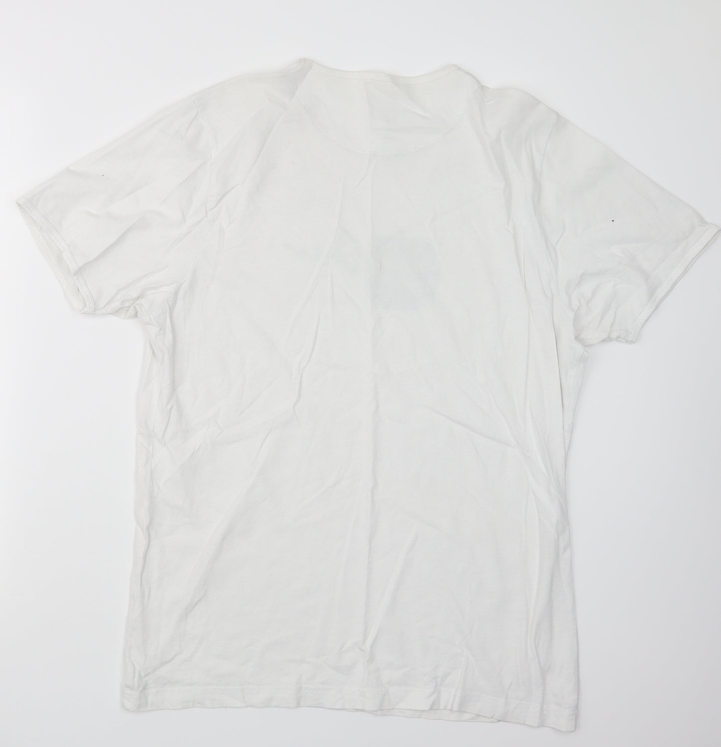 Pretty Green Mens White    T-Shirt Size L