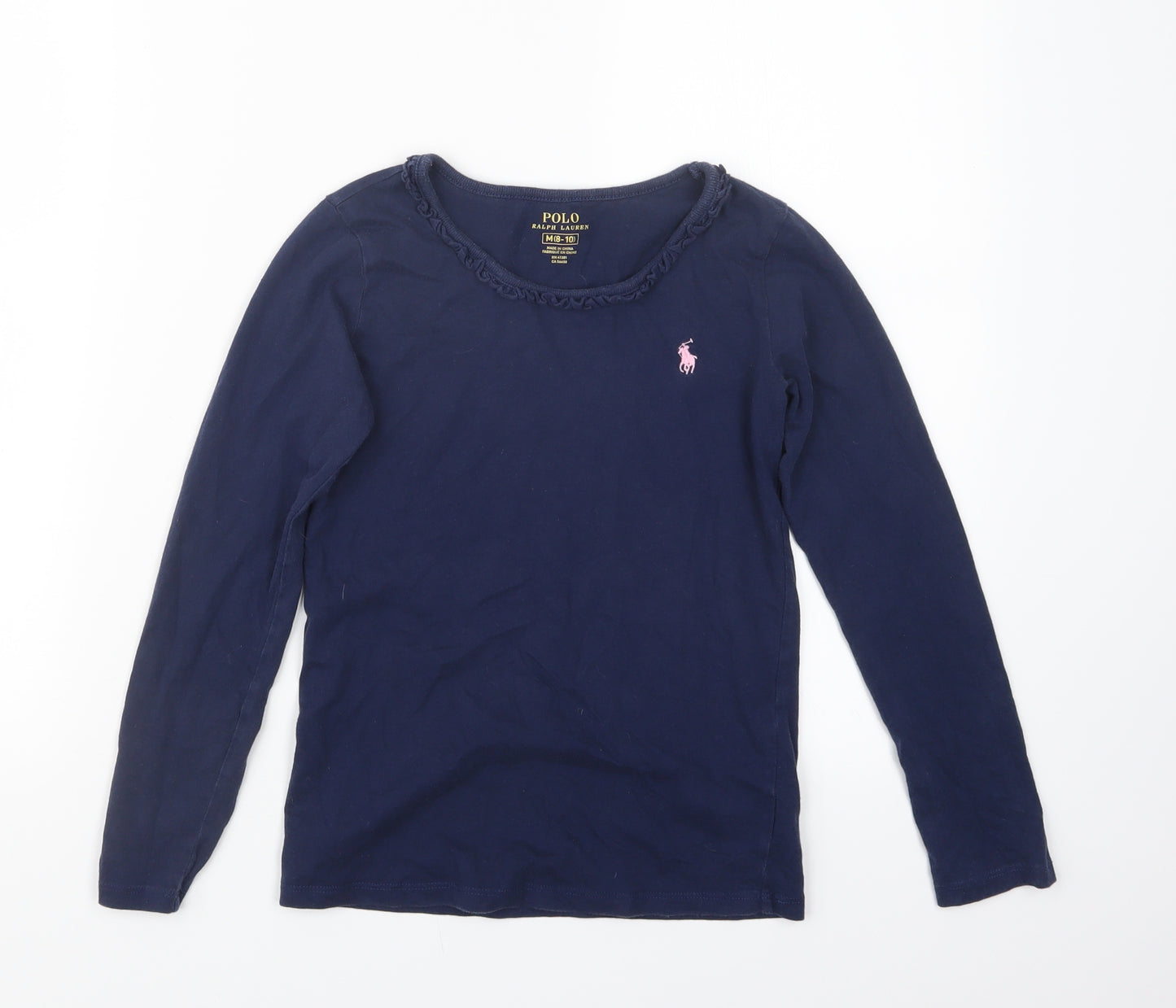 Polo Ralph Lauren Girls Blue   Basic T-Shirt Size 8-9 Years