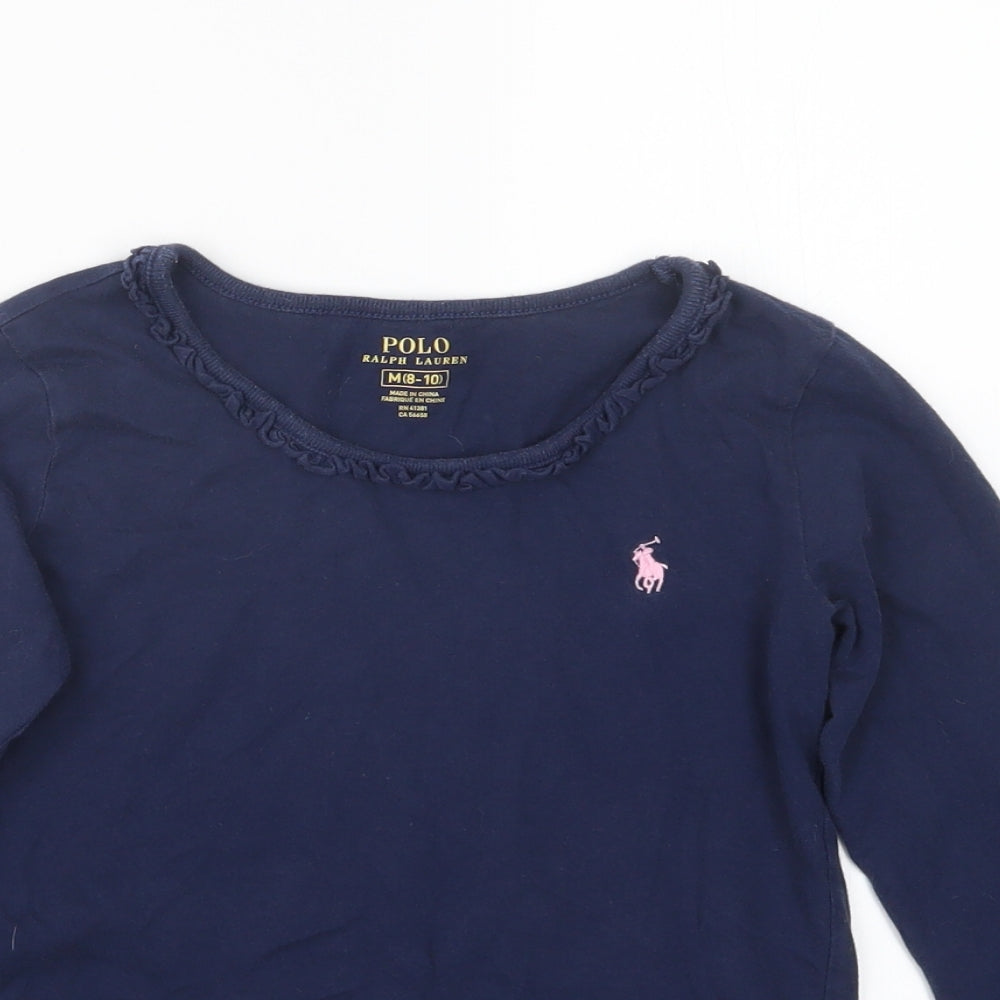Polo Ralph Lauren Girls Blue   Basic T-Shirt Size 8-9 Years