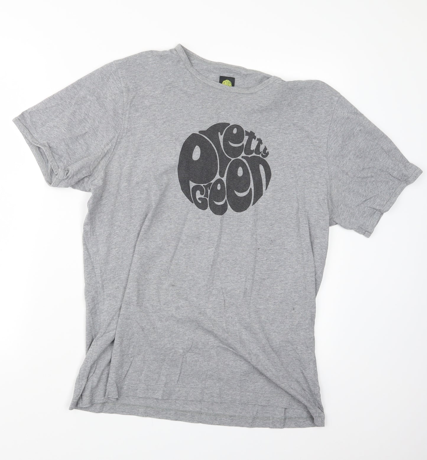 Pretty Green Mens Grey    T-Shirt Size L