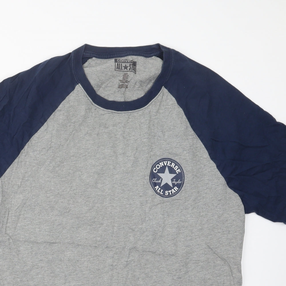 Converse Mens Grey    T-Shirt Size M